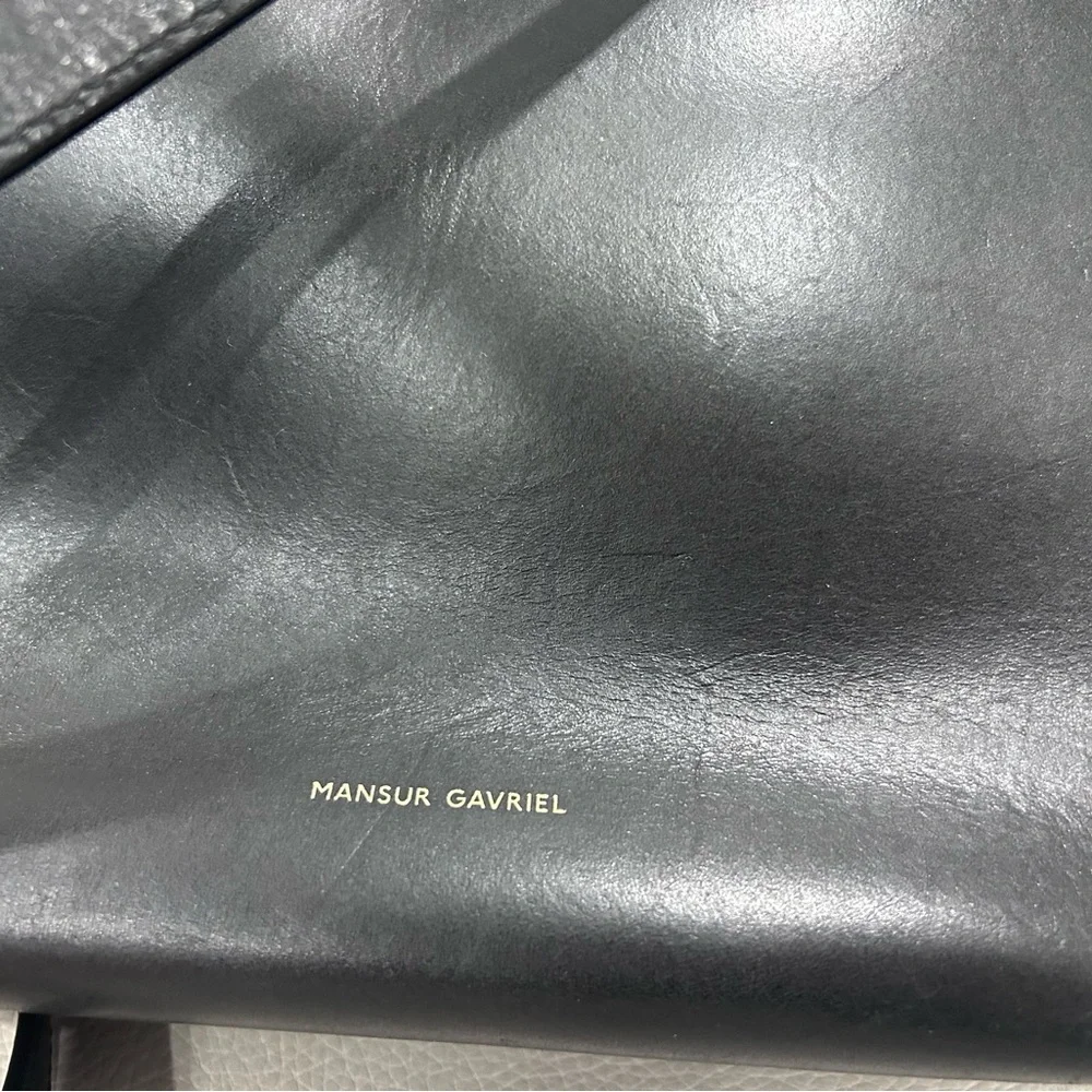 Mansur Gavriel Black Shoulder Bag with Drawstring Closure - Picture 4 of 6
